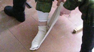 Портянки. Как намотать. 
Служу России!