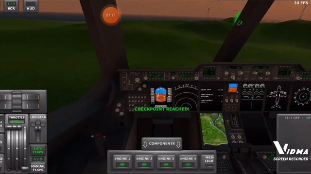 как настроить руль в игре|Turboprop Flight Simulator 3D смотреть онлайн