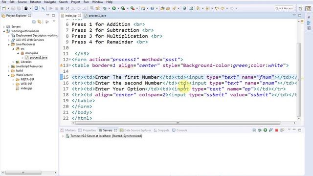 Dealing with numbers from an HTML form in servlet смотреть онлайн