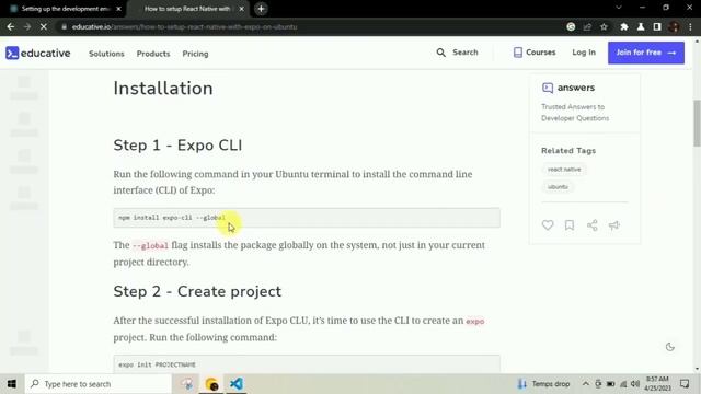 Creating react native project Using VS code || projects смотреть онлайн