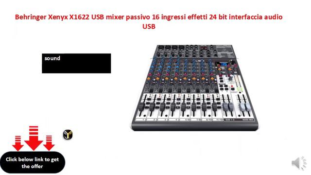 Behringer Xenyx X1622 USB mixer passivo 16 ingressi effetti 24 bit interfaccia audio USB смотреть онлайн