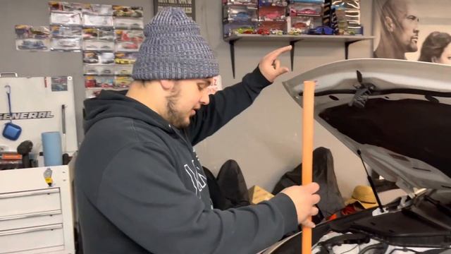 MY BAGGED INFINITI Q50 GETS A CARBON FIBER HOOD!! смотреть онлайн