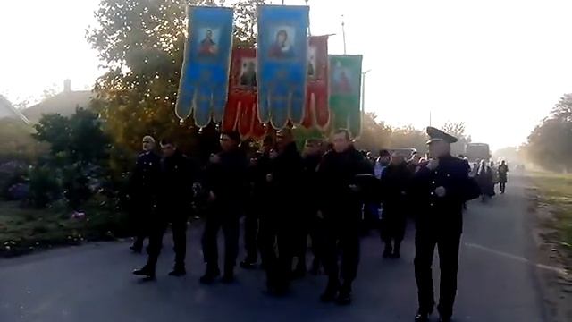 Крестный ход Очаков Черноморка на праздник Покрова Божией Матери 14.10.2013 смотреть онлайн