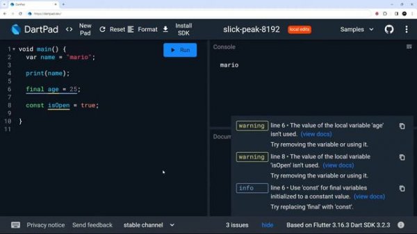 Экспресс-курс по Dart #2 - Dart основы