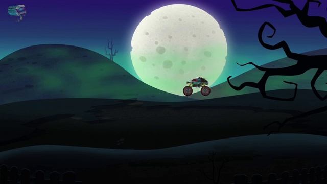 Moon Walk | Haunted House Monster Truck In Space | Kids Show | Vehicle Cartoon for Toddlers смотреть онлайн