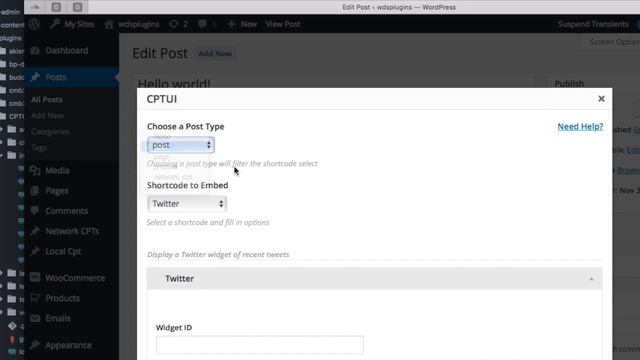 Custom Post Type UI Extended: Shortcode Builder смотреть онлайн