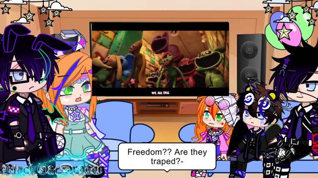 Aftons react to Sleep Well || FNaF || Poppy Playtime || ☆*•Black Cat Dragon •*☆ смотреть онлайн
