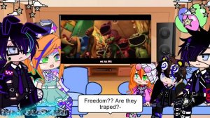 Aftons react to Sleep Well || FNaF || Poppy Playtime || ☆*•Black Cat Dragon •*☆