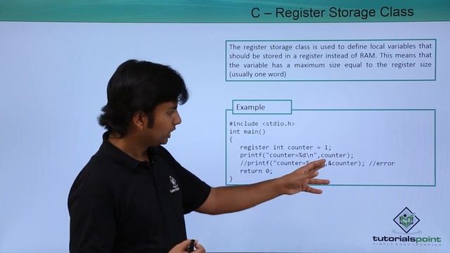 C - Register Storage Class смотреть онлайн