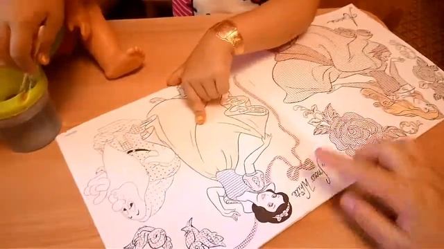 Disney Princess Водные Раскраски. Рисуем водой. смотреть онлайн