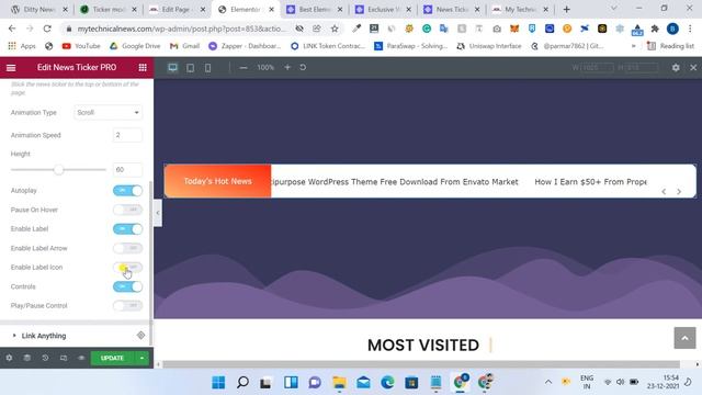 How To Create News Ticker Using Elementor | Free Readymade News Ticker Design For You смотреть онлайн