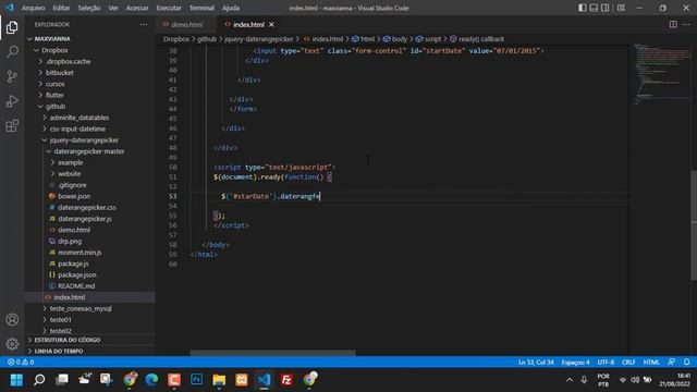 Traduzindo o componente DateRangePicker para português (PT-BR) смотреть онлайн