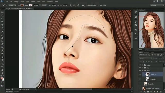 Suzy drawn in vector vexel art | Photoshop CS6 | SpeedArt смотреть онлайн