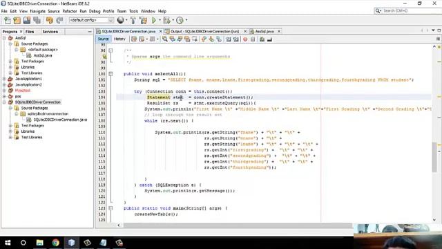 Insert, Read data in database using SQLITE (java) смотреть онлайн