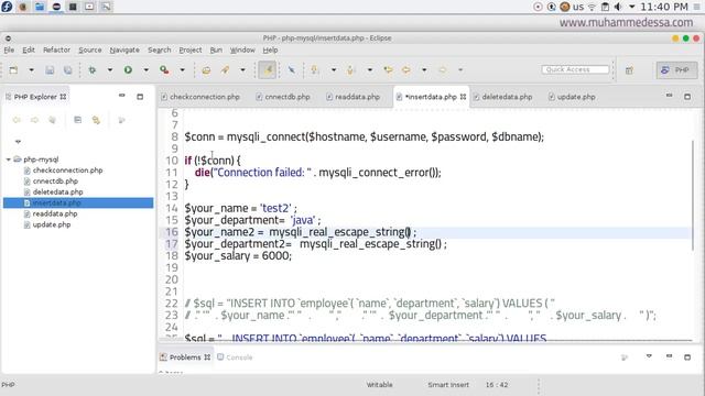 13 PHP & MySQL mysqli real escape string Escapes special characters in a string смотреть онлайн