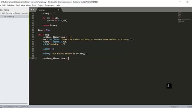 Decimal to binary converter using python смотреть онлайн
