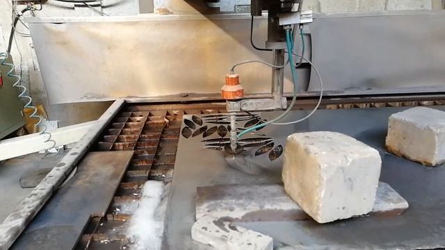 Water jet cutting through KMA waterjet abrasive 80 mesh смотреть онлайн