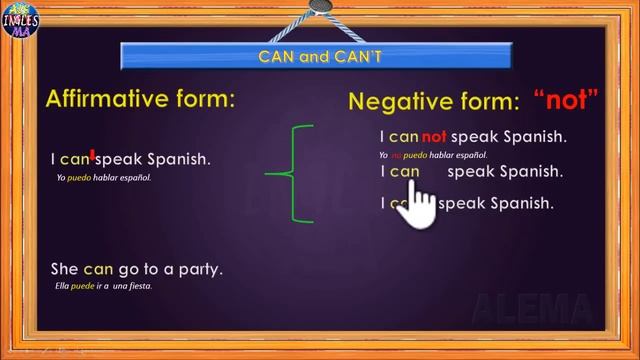 Uso de Can y Can't en Ingles - Oraciones Negativas e Interrogativas Con CAN Y CAN'T - Lección # 1 смотреть онлайн
