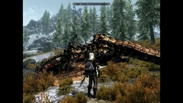 TES V Skyrim. Funny Bugs: Greedy Dragon. смотреть онлайн