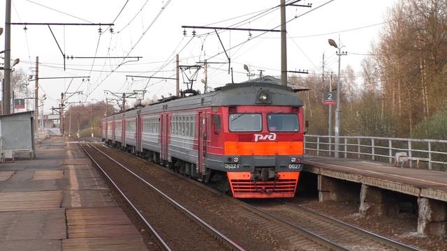 Электропоезд ЭД2Т-0027 платформа Зосимова Пустынь смотреть онлайн