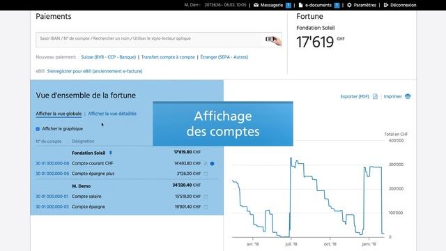 BCF - E-Banking - Navigation générale смотреть онлайн
