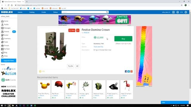 ROBLOX's Christmas Domino Crown and Immortal Sword смотреть онлайн