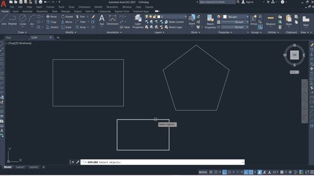 AUTOCAD 2021 || EXPLODE || KEYBOARD COMMAND смотреть онлайн