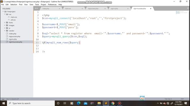 sign in using PHP also start session смотреть онлайн