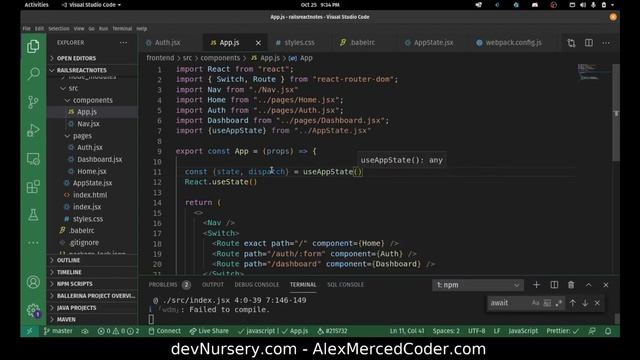 AM Coder - AM Coder - Ruby on Rails + React #8 - Finishing Login/Logout, LocalStorage, more... смотреть онлайн