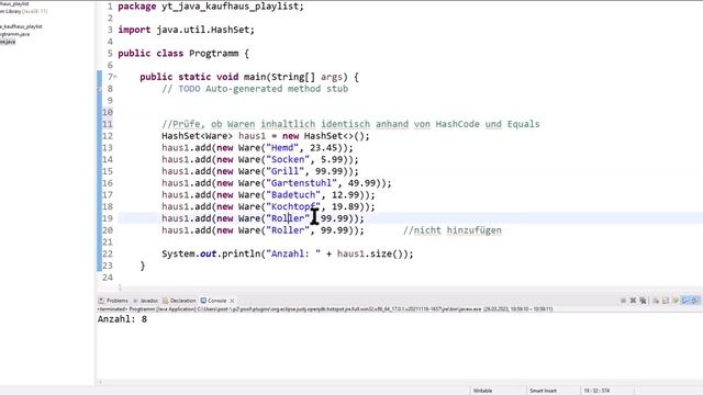 1. Teil - Collections in java: HashSet, TreeSet, Streams, Schnittmengen und Gruppierung von Daten смотреть онлайн