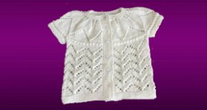 Летняя кофточка на девочку 6-9 месяцев. Круглая кокетка, росток, ажур. Подробный МК Часть 1