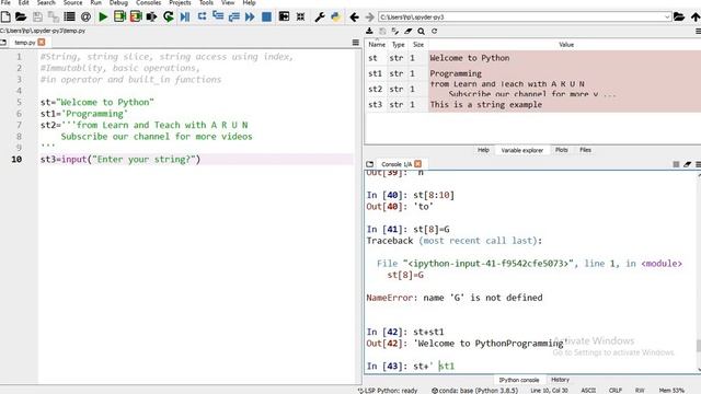 #PythonInTamil #29 | #PythonStrings #StringSlice #StringBuiltInFunctions #ImmutableString смотреть онлайн