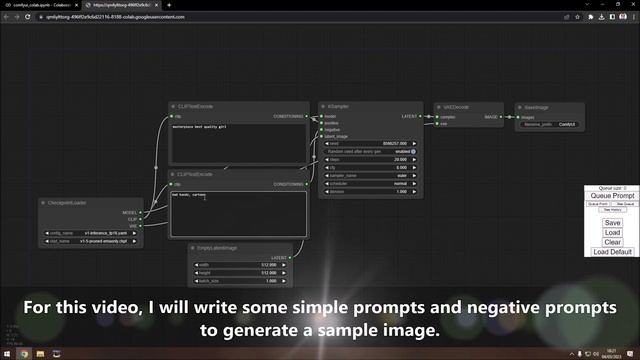 Stable Diffusion  - ComfyUI - Google Colab Version - Basic Tutorial