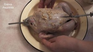 Крица Гриль в духовке на вертеле. Маринад для Курицы Гриль
