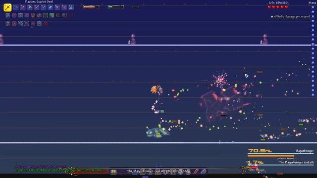 Terraria Calamity | Scarlet Devil + unstable prism dps testing смотреть онлайн