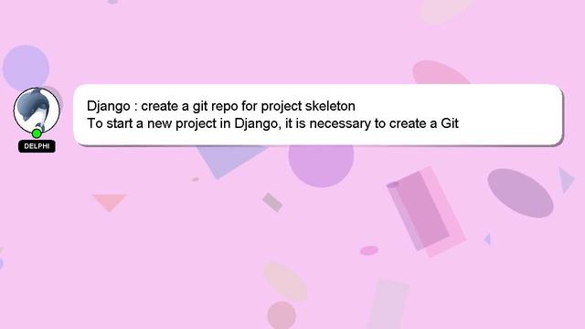Django : create a git repo for project skeleton смотреть онлайн