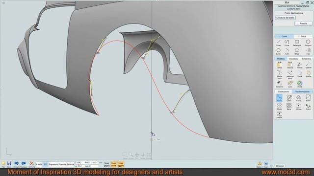Fiat 500 Abarth Fender 3D Modeling