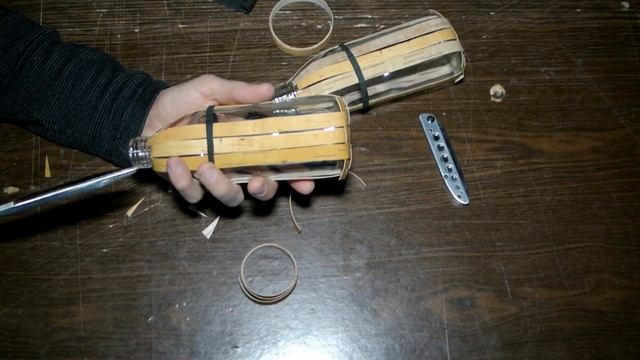 Бутылка, декор берестой № 9 Фляга из бутылки. смотреть онлайн