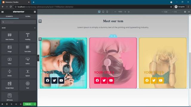 WordPress Elementor Team hover template || Elementor Cloud hover effect смотреть онлайн