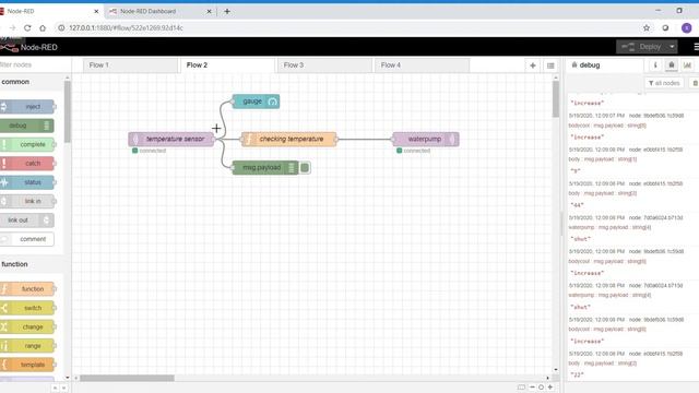 Fire fighter robot simulation using node-red смотреть онлайн