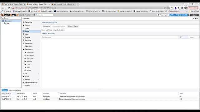 Formation PROXMOX : Comment créer un cluster sous PROXMOX - Vidéo Tuto смотреть онлайн