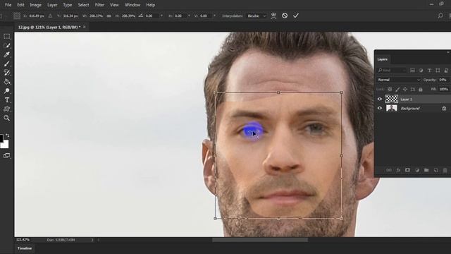 #24 Combine images with Auto-Blend Layers تبديل ملامح وجه بوجه آخر смотреть онлайн