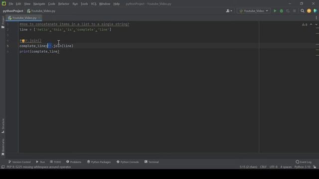 How to combine/concatenate list items into a single string python смотреть онлайн