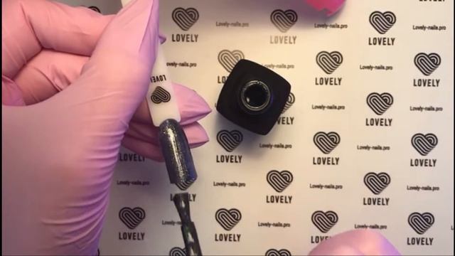 Гель-лак Lovely 112 | Глубокий сине-серый оттенок с микроблеском смотреть онлайн