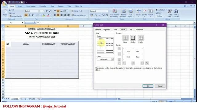 Cara Membuat Garis atau Border Pada Microsoft Excel смотреть онлайн