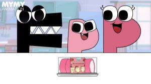 Convenience Store BLACK PINK Food Alphabet Lore F vs P (+FP baby) MUKBANG! | ANIMATION | ASMR | MYM