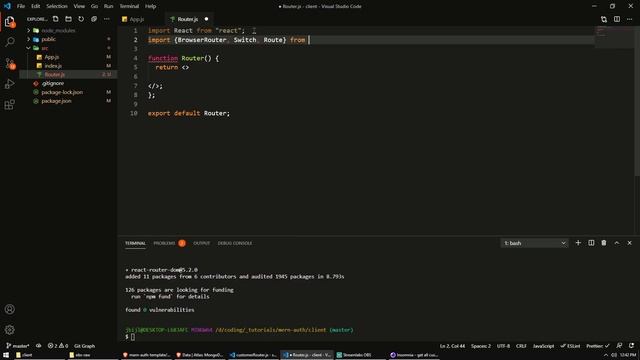 MERN stack secure authentication Part 8 | React setup | JWT, Cookies, Bcrypt, React Hooks. смотреть онлайн