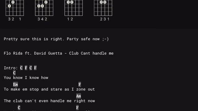 Club can’t handle me chords смотреть онлайн