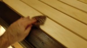 Пропитка вагонки, полков, подспинников, подголовников в парилке в бане