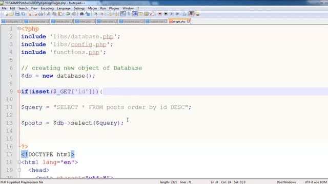 Website & Admin Panel in PHP OOP 2019 (Displaying single post) Urdu/Hindi Part 9 of 21 смотреть онлайн